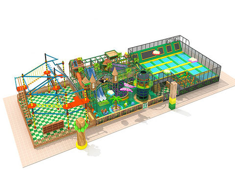 Thiết bị sân chơi trong nhà cho trẻ em theo chủ đề Jungle 5,2m cho Trung tâm vui chơi gia đình ISO9001