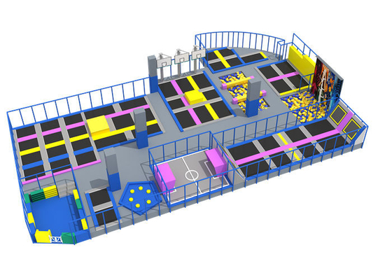 Công viên Nhảy Trampoline thương mại hiệu suất nhảy cao được đệm mềm với hố xốp